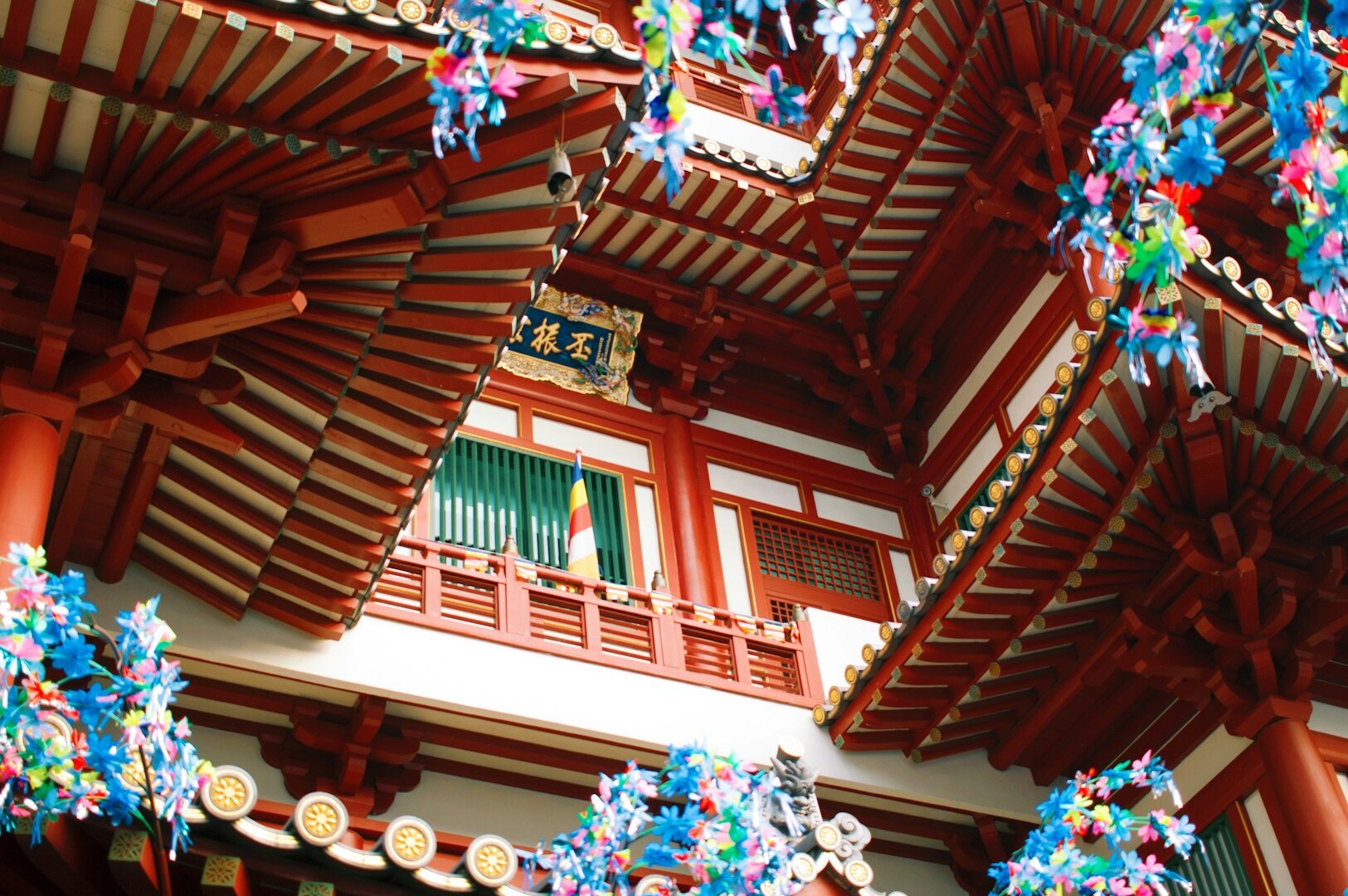 A strikingly adorned building, highlighting local culture while exploring attractions after enjoying street food.